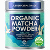 WONDER FAMILY Organic Matcha Powder, Ceremonial Grade, 1 oz, Unsweetened, USDA Organic, Non-GMO, Gluten-Free