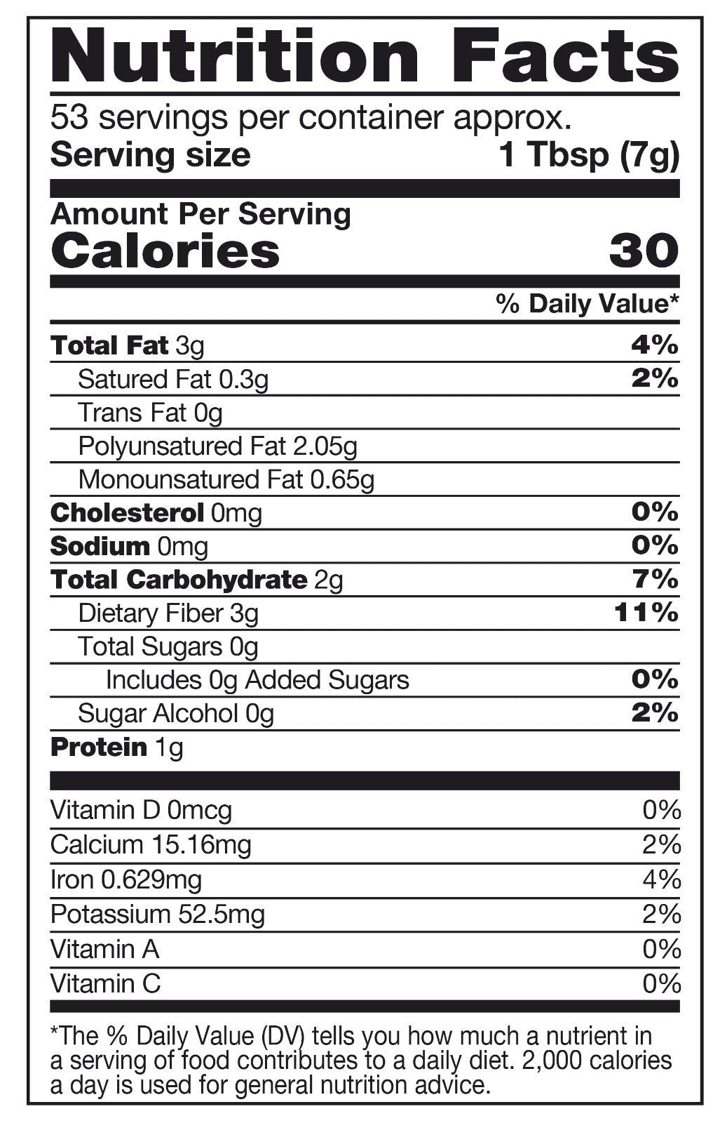 BSL Organic Ground Flax Seed 13 Oz - Vegan, Keto-Friendly, Gluten-Free, Non-GMO, Zero Trans Fat & Sugar - Rich in Fiber, Omega-3