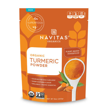 Navitas Organics Turmeric Powder, 8 oz. Bag, 45 Servings Organic, Non-GMO, Gluten-Free