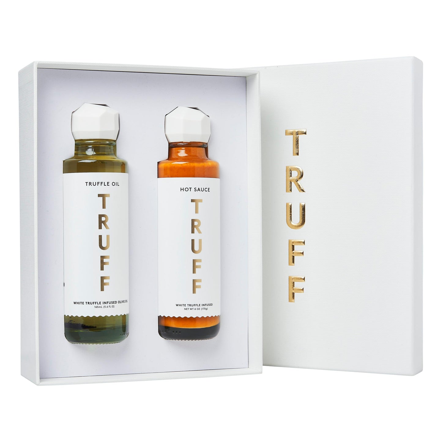 Truff White Truffle Gift Set, White Truffle Oil And Hot Sauce, Holiday 2-Pack
