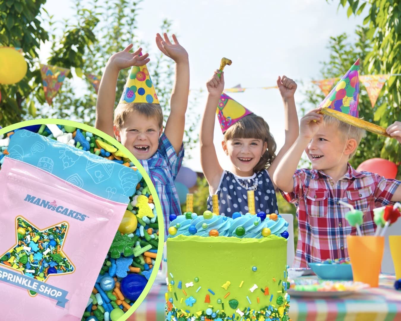 Dinosaur Sprinkles | 8 Ounces | Cake Sprinkles | Jimmies | Manvscakes