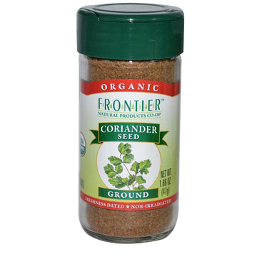 Frontier Co-Op Organic Ground Coriander Seed, 1.66 Ounce Bottle, Rich, Bright Aroma, Slight Citrus Undertones