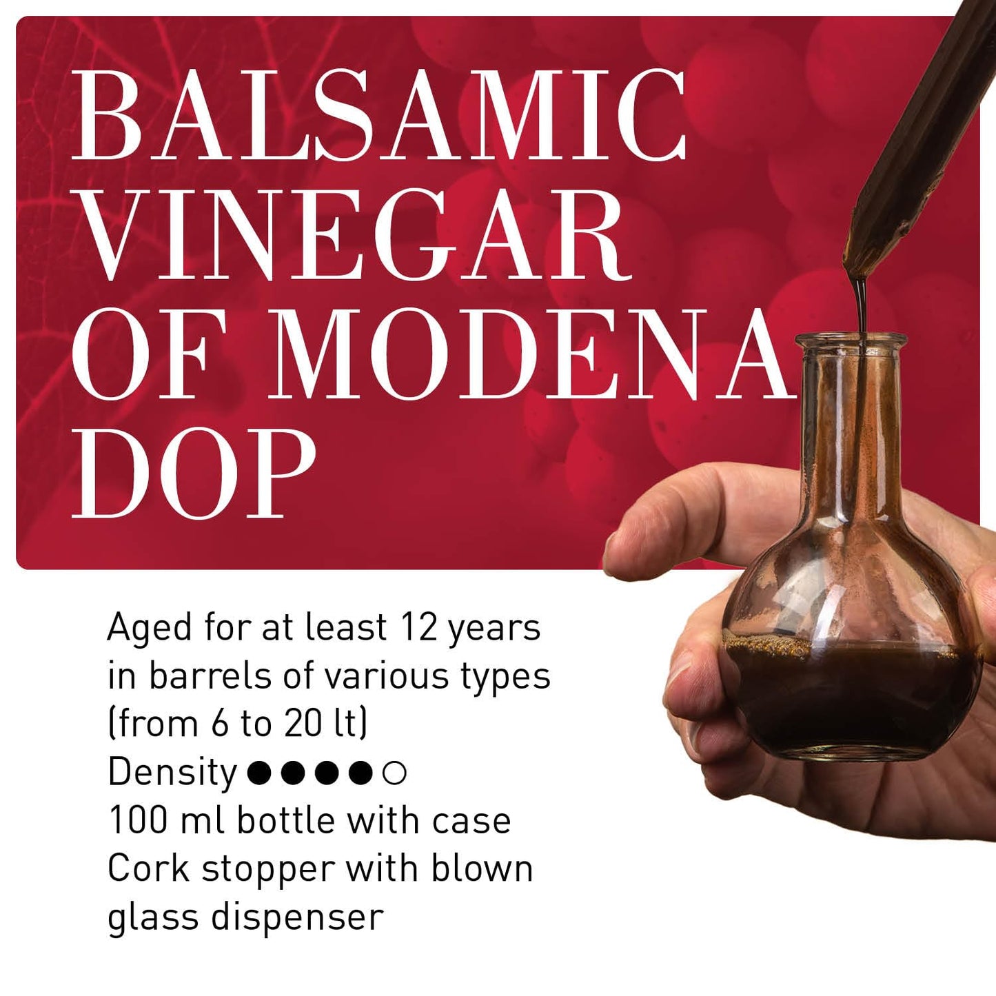 La Secchia - ''Affinato'', Traditional Aged Balsamic Vinegar Of Modena Dop, Aged Minimum 12 Years, 100 Ml Bottle Of Italian Bals