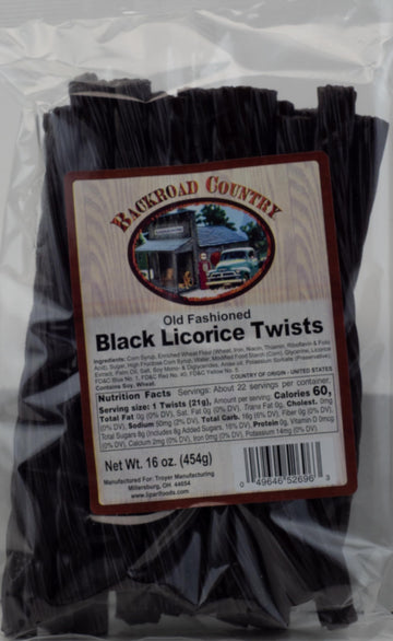 Backroad Country Black Licorice Twists 16 Ounces (Pack Of 2)