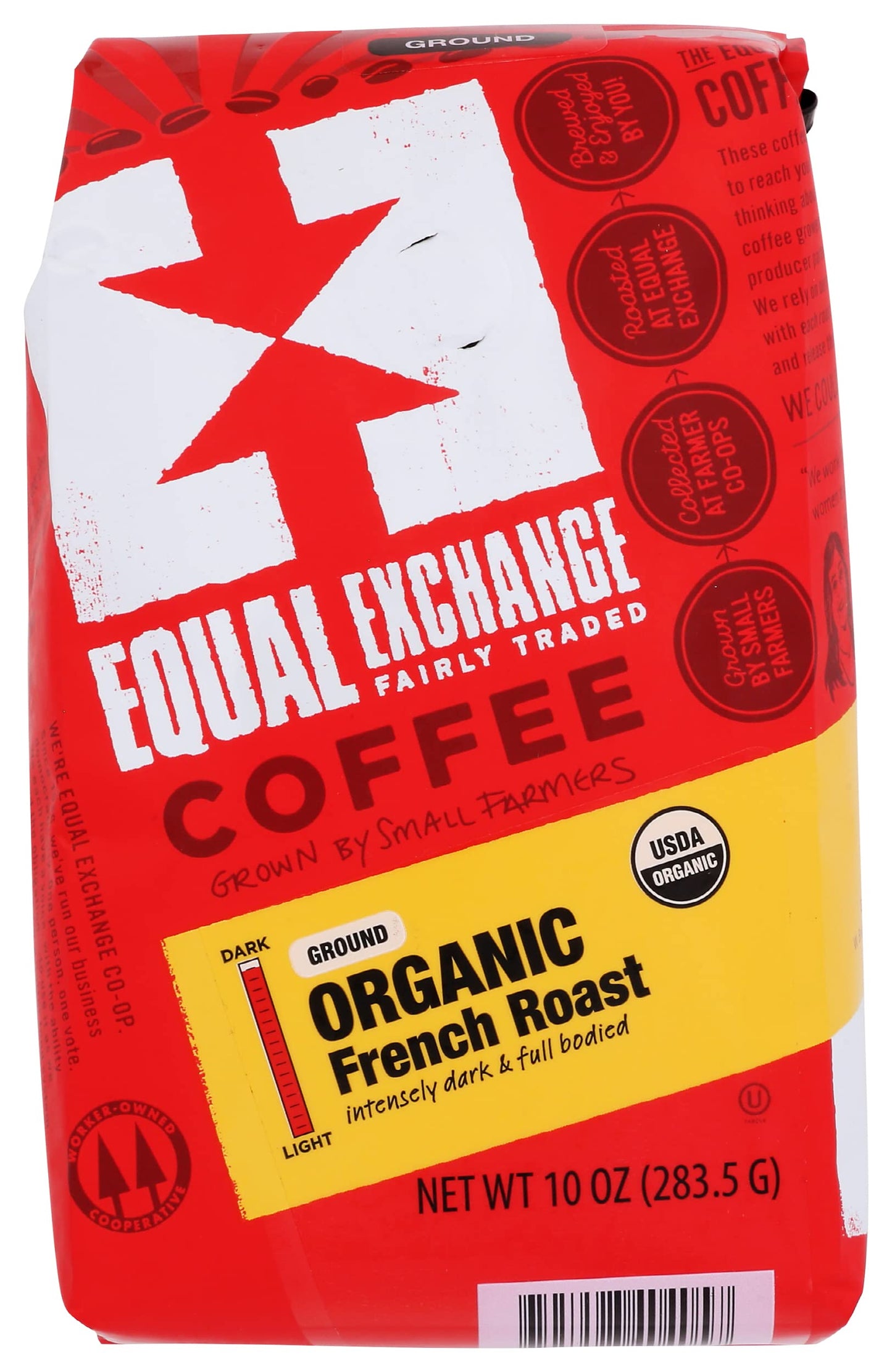 Equal Exchange Organic Ground Coffee, 10 Ounce Pack Of 6