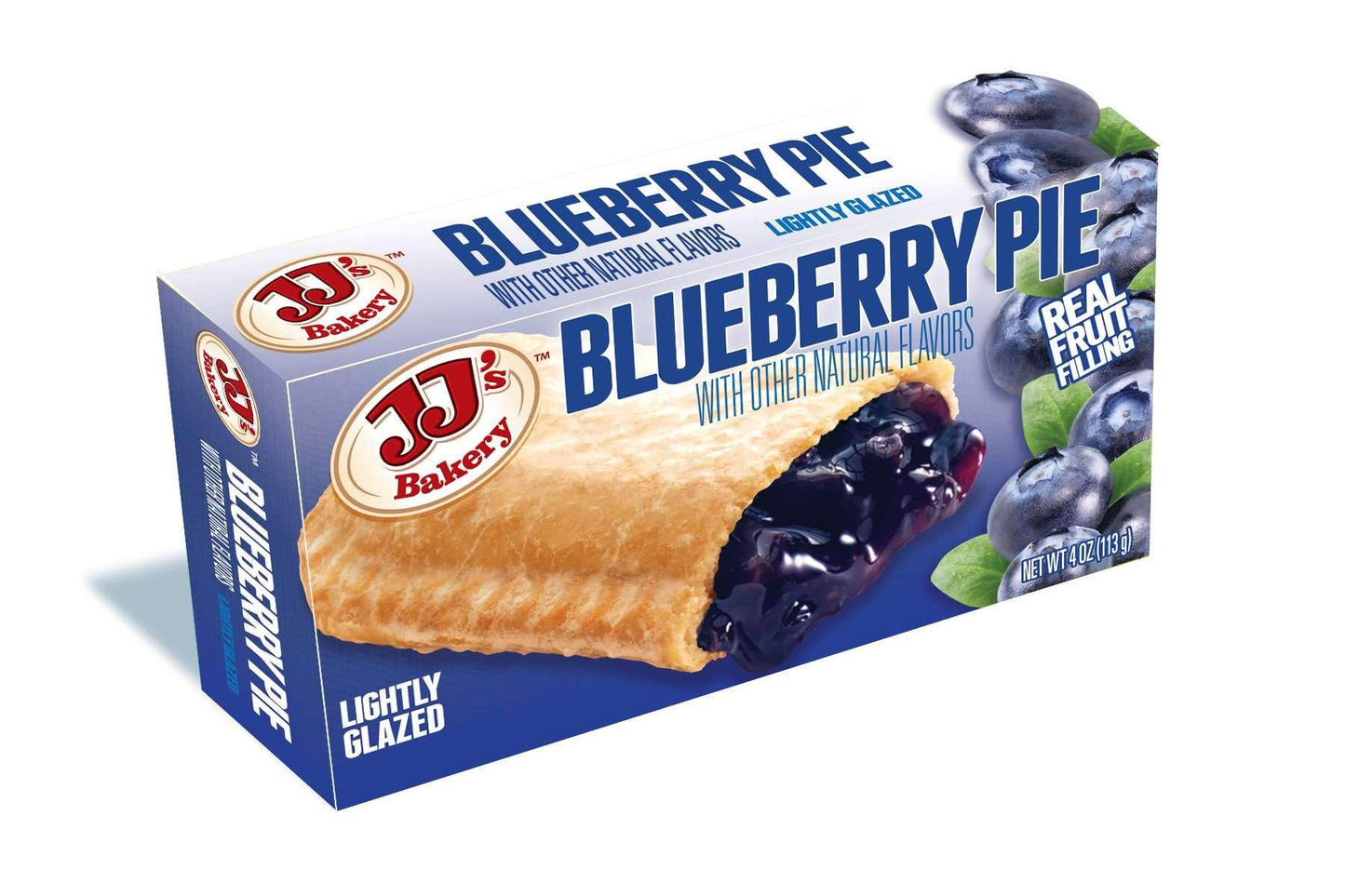 JJ s Bakery Blueberry Pie Snack Pies, Individual Dessert, Fresh-Baked, Nut-Free, Kosher Parve, 4 Oz Each (Pack of 12)