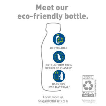 Snapple Half 'N Half, 16 Fl Oz Recycled Plastic Bottle, 6 Pack