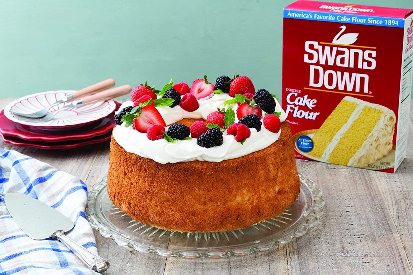 Swans Down Regular Cake Flour, 32oz Box (Pack of 4)