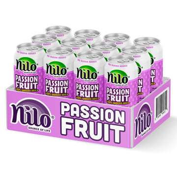 Nilo Passion Fruit Juice | 100% Squeezed Maracuya Passion Fruit | No Sugar Added | Not From Concentrate | 10.8 Oz (Pack Of 12)