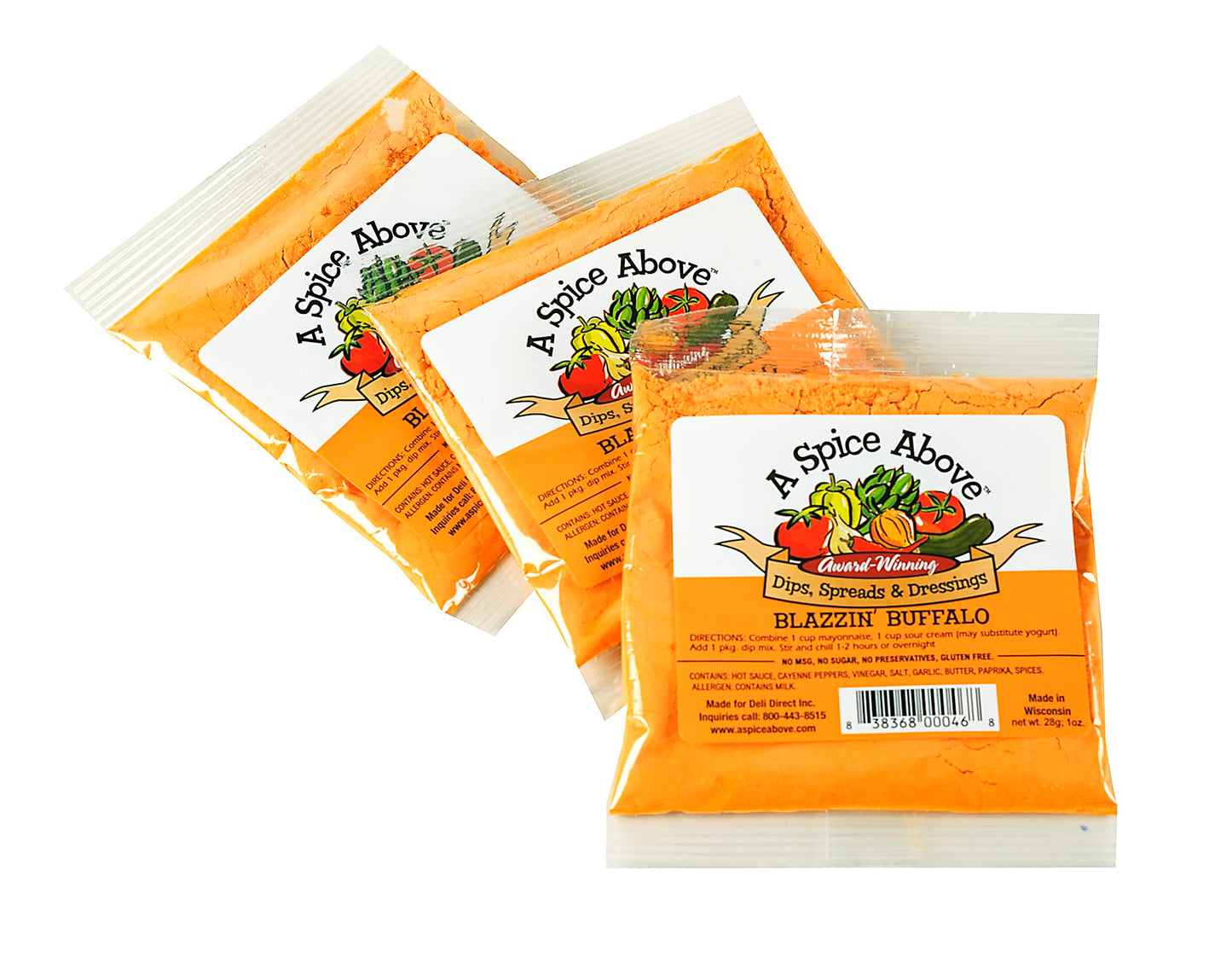 A Spice Above Dip Mix - Blazzin Buffalo | Spicy Gourmet Seasoning & Dip Mix | Perfect for Easy Cooking, Dips, Spreads & Recipes