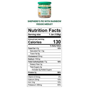 Nurture Life Finger Foods, Shepherd'S Pie & Rainbow Veggie Mix, Freshly Made Baby & Toddler Meals, Stage 3 Finger Foods For Self