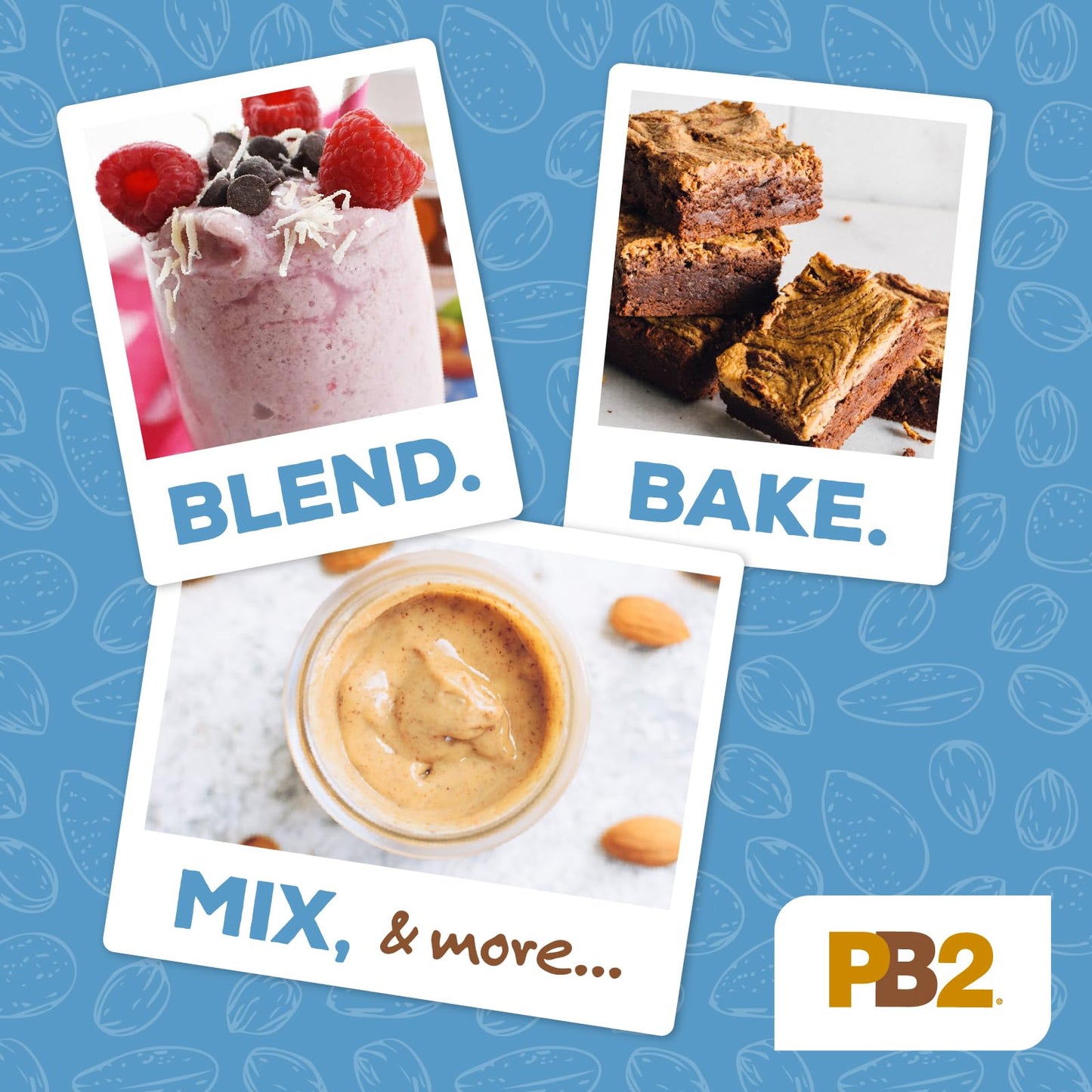 PB2 Powdered Roasted Almond Butter, 16oz Low-Fat Vegan Almond Powder, Low Carb Nut Butter, Non-GMO, Gluten Free, Kosher