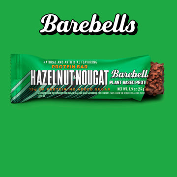 Barebells Vegan Protein Bars Hazelnut & Nougat - 12 Count, Pack Of 2 - Plant Based Protein Bar With 15G Of High Protein - Chocol
