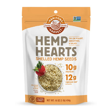 Hemp Seeds, 16oz; 10g Plant Based Protein and 12g Omega 3 & 6 per Serving | Perfect for smoothies, yogurt & salad | Non-GMO, Veg
