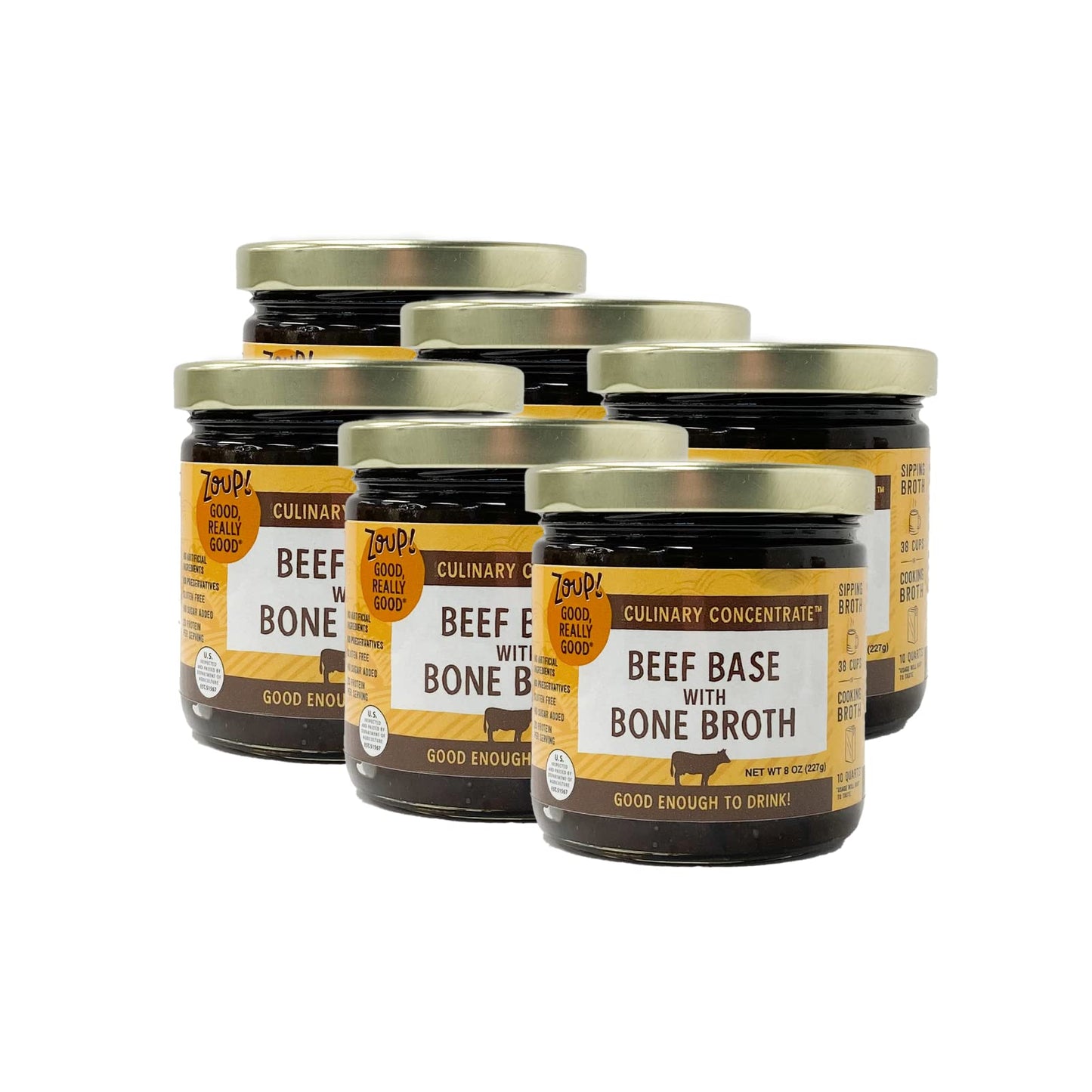 Zoup! Good, Really Good Beef Bone Broth Culinary Concentrate - Keto-Friendly, Gluten Free, Sugar Free, Non-Gmo - Great For Stock