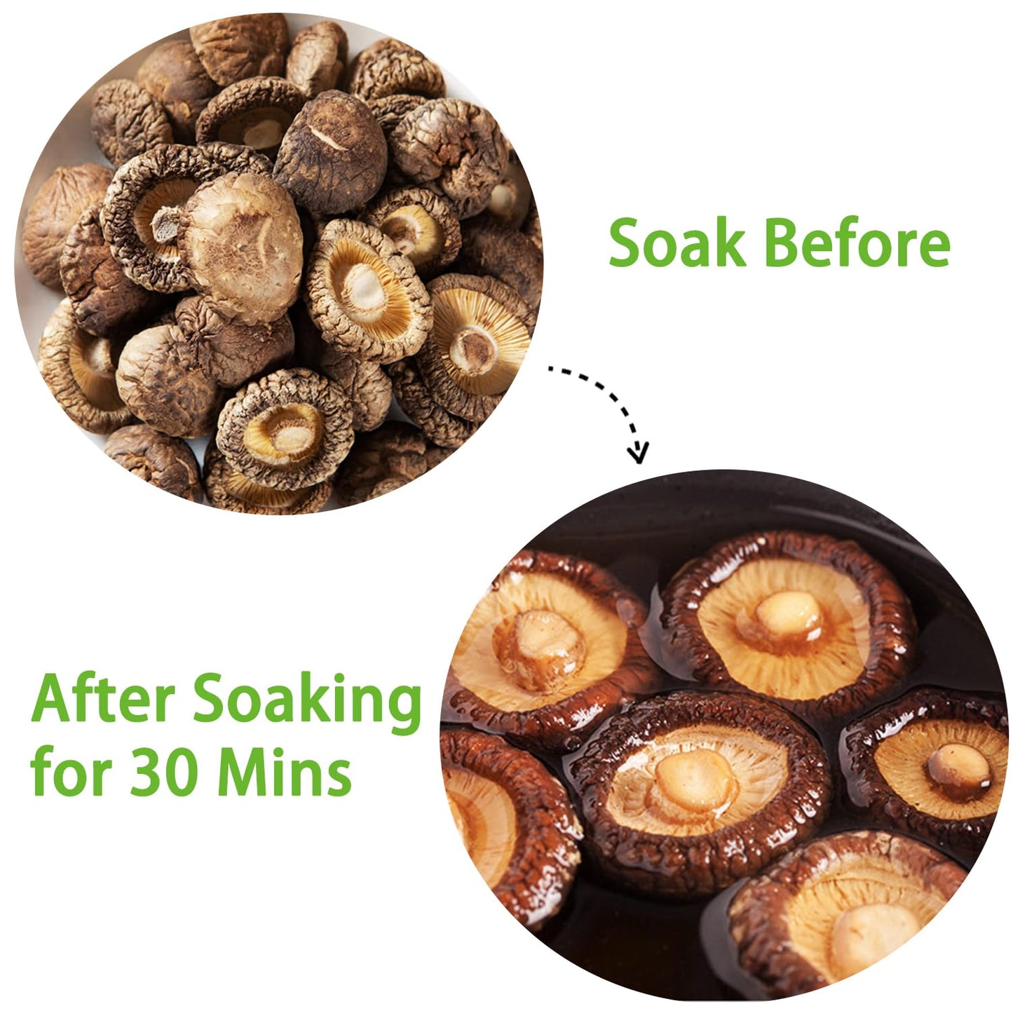 VIGOROUS MOUNTAINS Dried Shiitake Mushrooms, Dehydrated, Vegan, 4 Oz