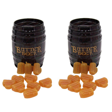 Harry Potter Inspired Butterbeer Chewy Candy In Barrel Tin, 2 Pack, Fun And Delicious Treat, 1.5 Ounce Tins
