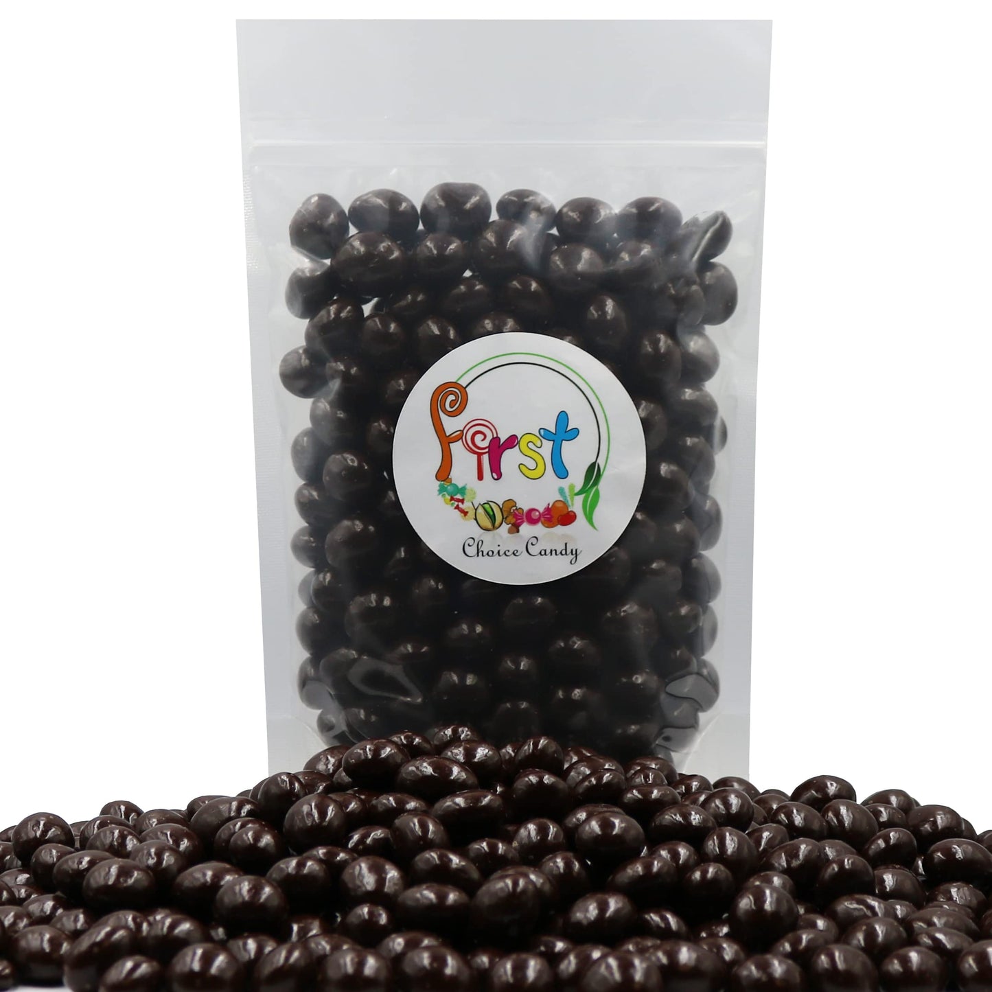 FirstChoiceCandy Dark Chocolate Covered Roasted Espresso Coffee Beans, 2 Pound - Gourmet Coffee Treats for Espresso Lovers