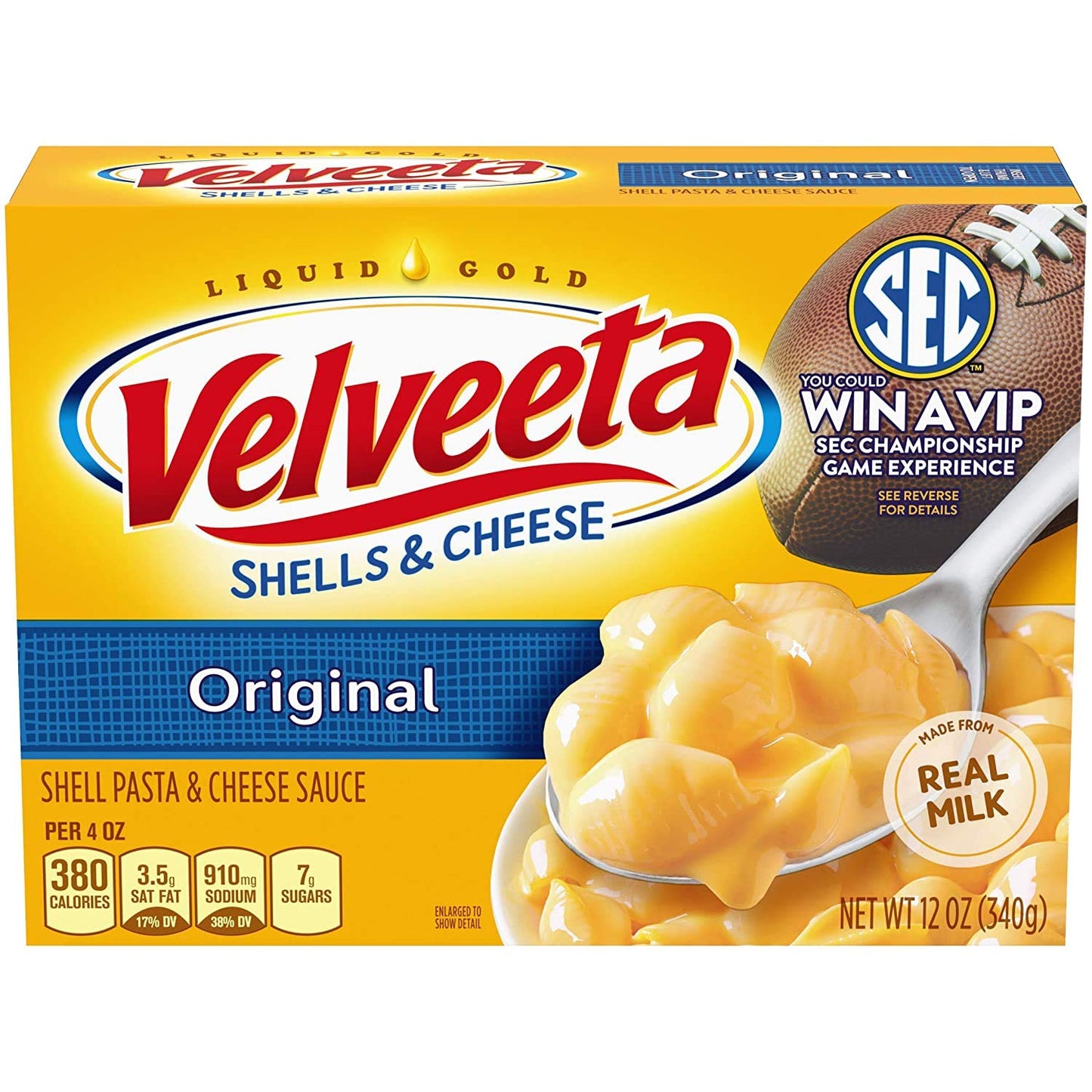 Velveeta Shells & Cheese Original Shell Pasta & Cheese Sauce Meal (Pack of 24)