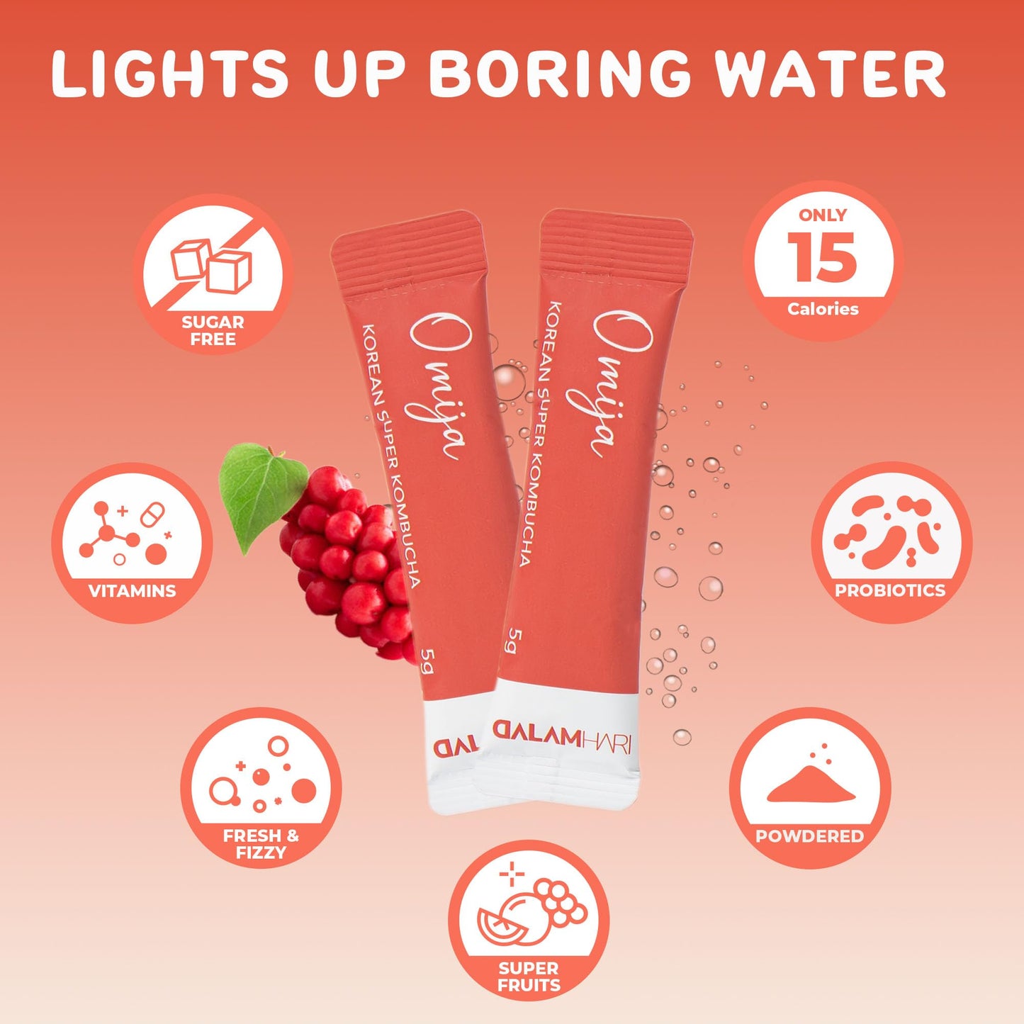 Dalamhari Kombucha Powder | Schisandra Berry Omija 20T | Kombucha Drink Probiotic Soda Urban Kombucha Synergy Scoby Kombucha Sta