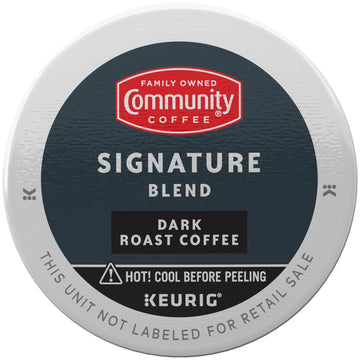 Community Coffee Signature Blend Dark Roast Single Serve Keurig K-Cup Pods 32 Ct Box