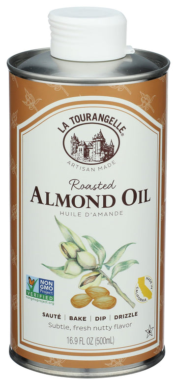 La Tourangelle, Roasted Almond Oil, Artisanal Cooking Oil Rich in Vitamins E, B, and P, Bake, Cook, and Whisk into Marinades and