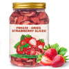 SEAYOFA Freeze Dried Strawberries Sliced - Vegan, Preservative Free Snack - 5.47oz Resealable Jar for Baking & Treats