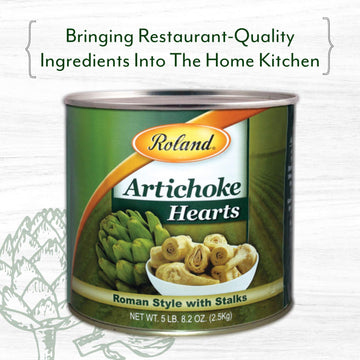 Roland Foods Roman Style Artichoke Hearts with Stalks Specialty Imported Food 2 LB 15.6 Oz