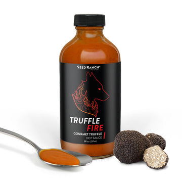 Seed Ranch Gourmet Truffle Fire Hot Sauce - Spicy Heat - Spicy & Savory Truffle Hot Sauce with Chile de Arbol, Ghost Pepper & Ca