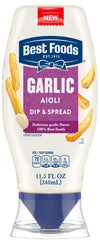 Best Foods Garlic Dip & Spread 12 Piece Garlic Aioli for French Fries, Sandwiches, Burgers & More Made With 100% Certified Vegan