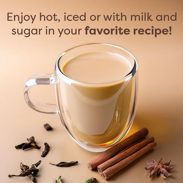 Waka Traditional Masala Instant Chai Tea - 100% Tea Leaves From India, Natural Spices, Unsweetened Tea Powder - No Sugar, No Add