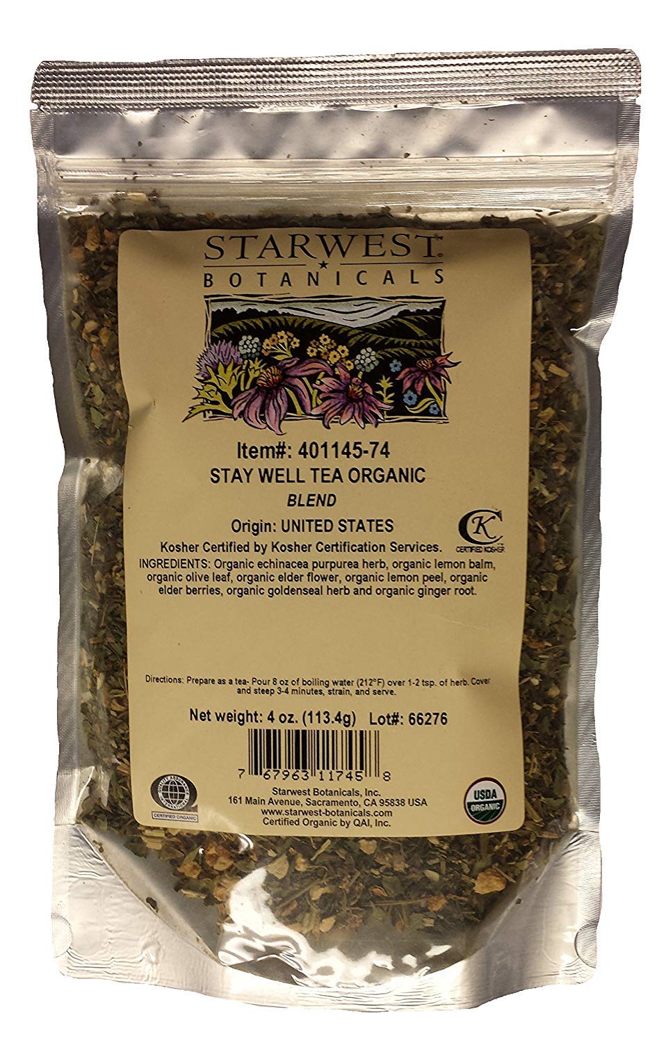 Stay Well Tea Organic - 4 Oz (113 G) - Starwest Botanicals