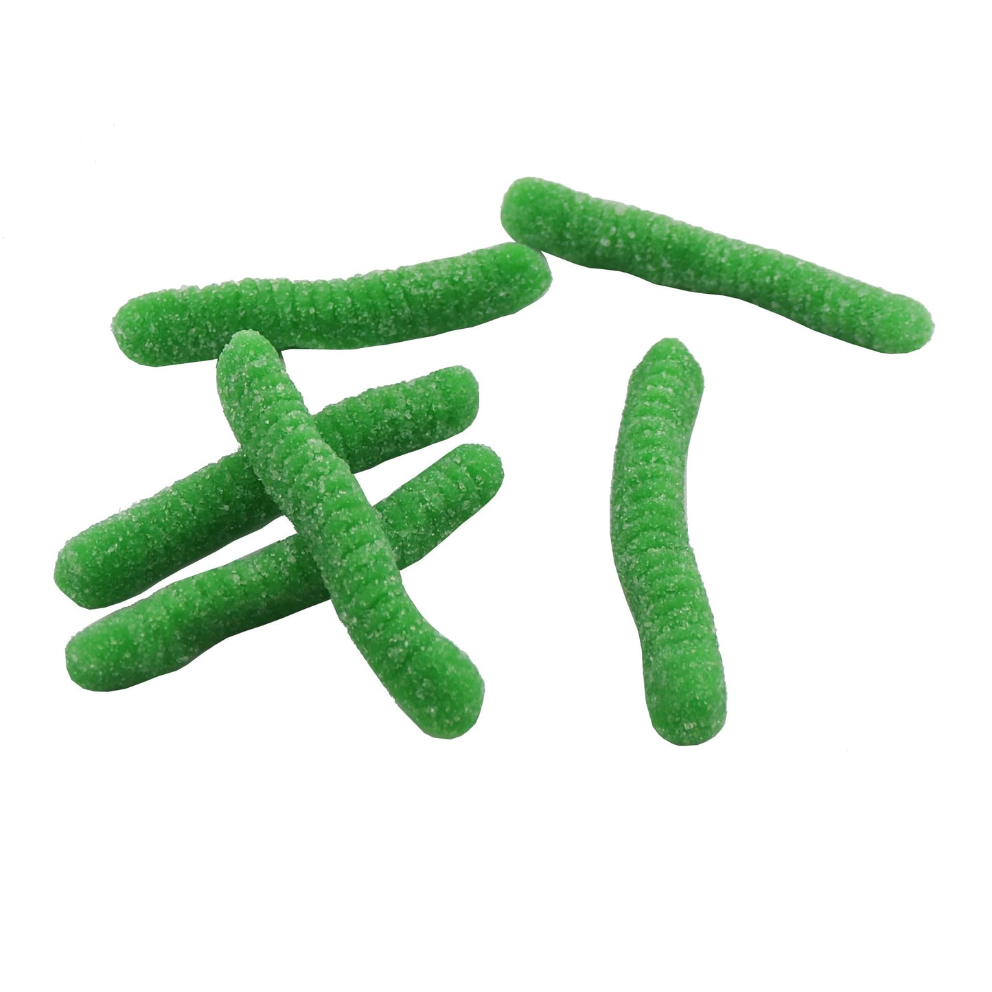 Firstchoicecandy Sweet & Sour Gummy Worms, Multi Flavors And Solid Colors (2 Pound, Sour Green Apple)