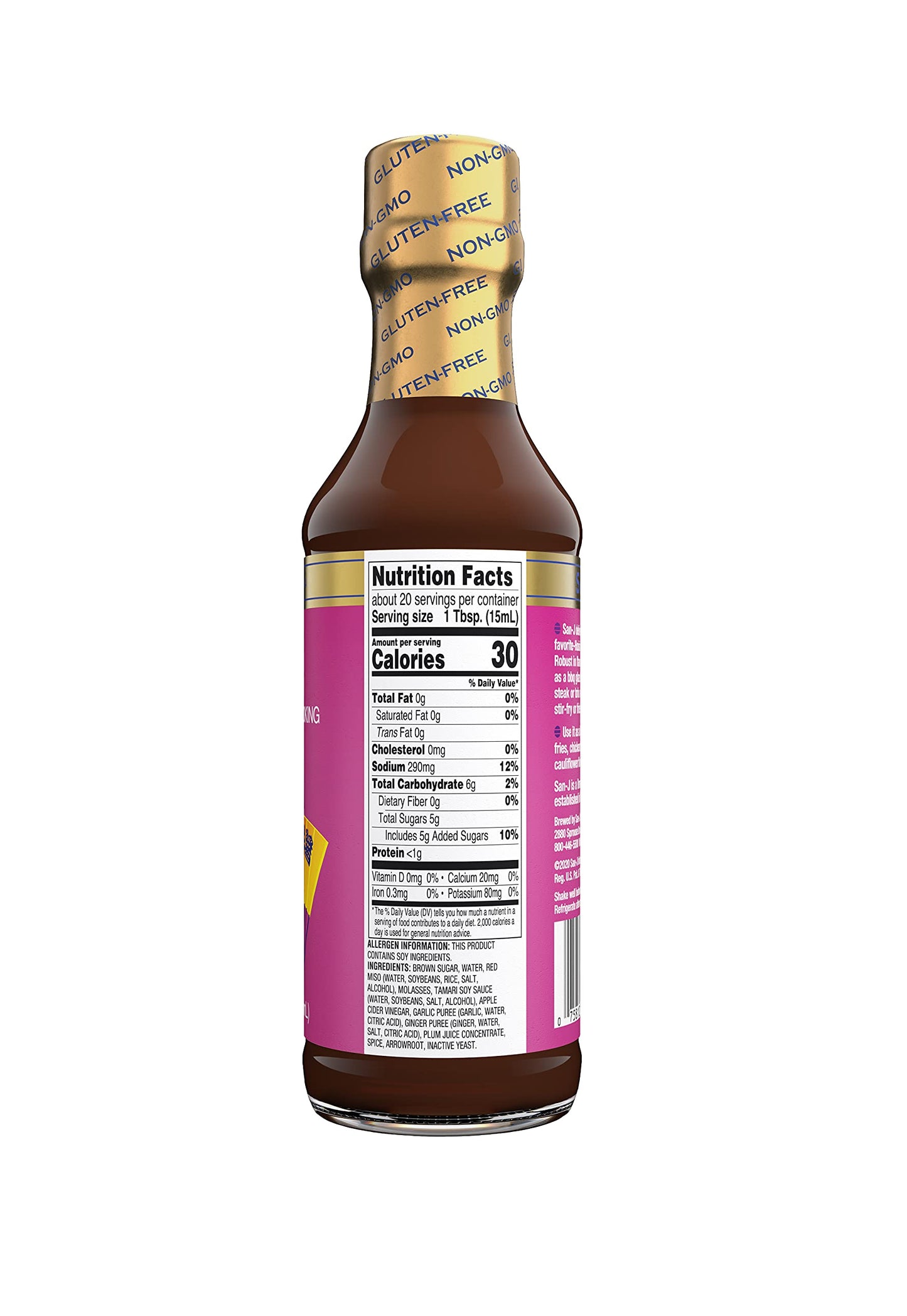 San-J Hoisin Sauce Gluten Free - Gluten Free Hoisin Sauce, Hoisin Sauce Chinese, Dipping Glazing & Cooking, Non-Gmo, Kosher - 10 Fl Oz (6 Pack)