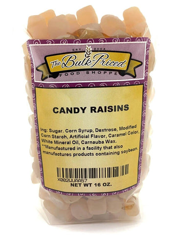 Candy Raisins, Bulk Size, (1 lb. Resealable Zip Lock Stand Up Bag)