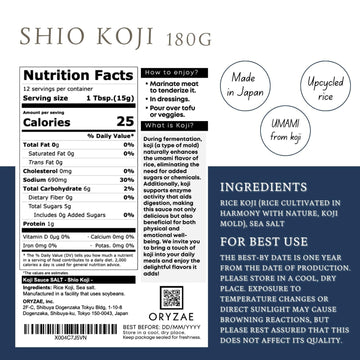 enhanced Shio Koji 6.35oz (180g) Japanese Fermented Sauce salt koji Made in Japan fermentation seasoning.