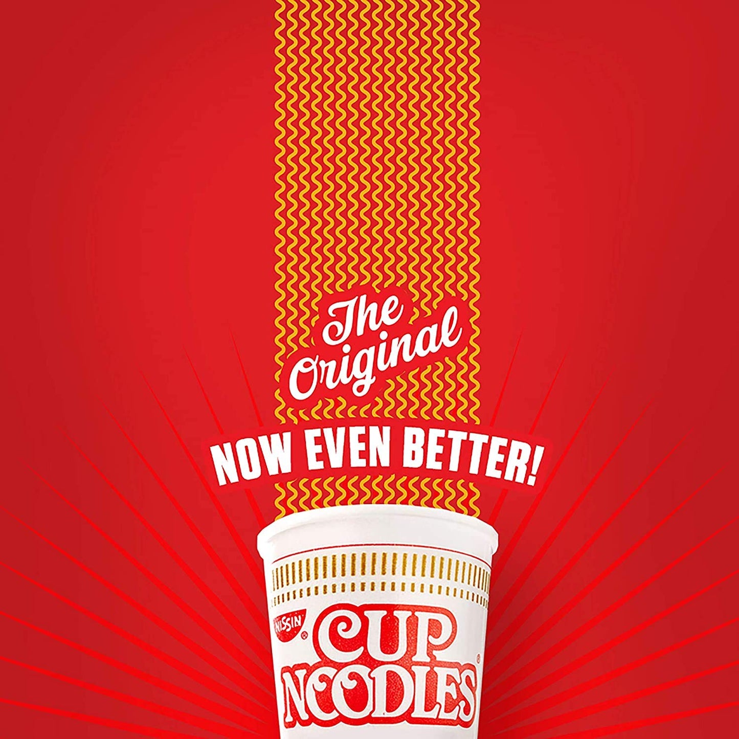 Nissin Cup Noodles Soup, Beef Flavor, Microwaveable Paper Cups, Instant Ramen, 2.25 Ounce (Pack Of 12)