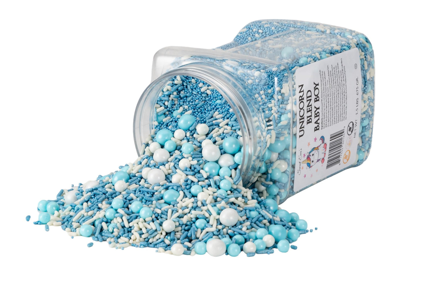 Unicorn Blend Baby Boy -Gluten-Free,Egg Free,Nuts Free,Kosher,Sprinkle Medley Mix,For Baking,Decorating,Cookies,Cupcakes,Cakes,T