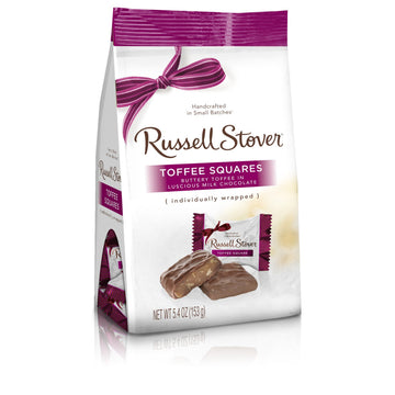 Russell Stover Milk chocolate Toffee Squares Peg Bag