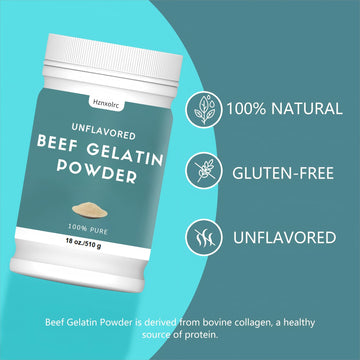 Hznxolrc Beef Gelatin Powder Unflavored Natural Thickener 18 oz