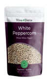 Viva Doria White Peppercorn, Whole White Pepper, 6 Oz For Grinder Refill