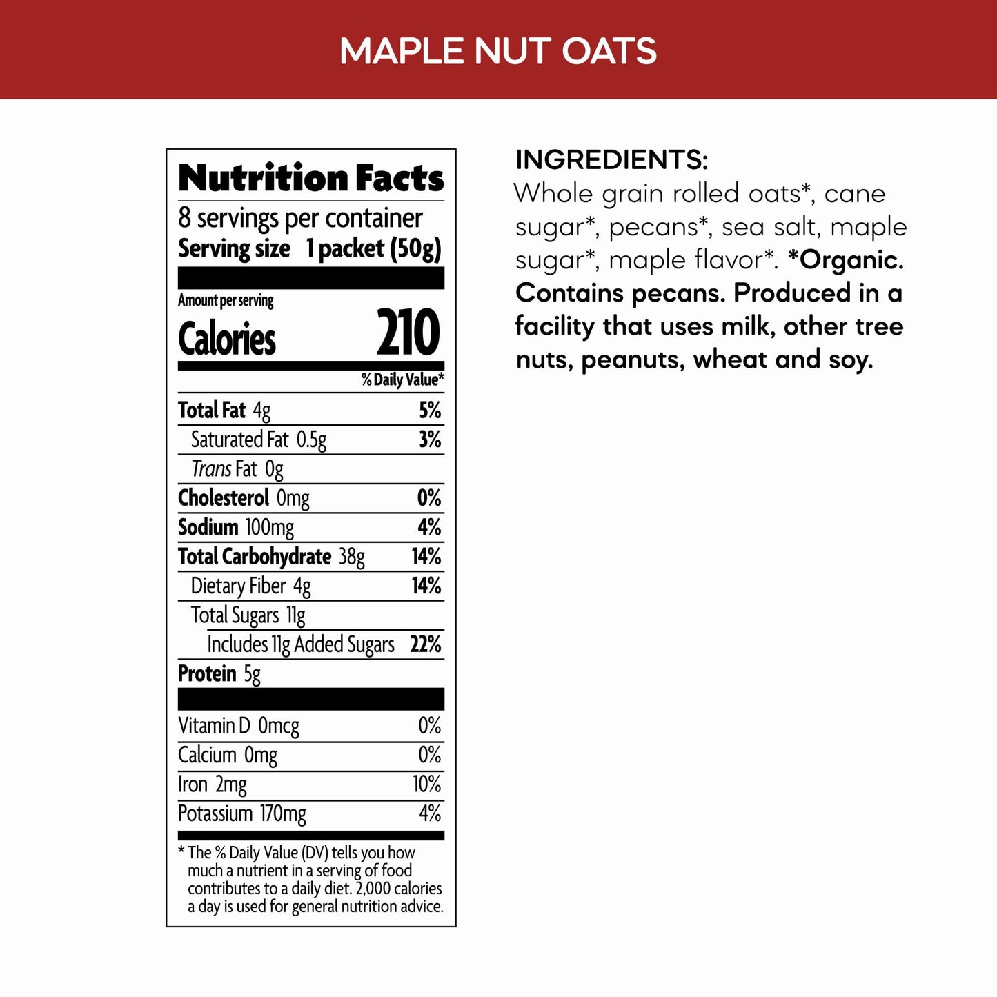 Nature'S Path Organic Maple Nut Oatmeal, 14 Oz (Pack Of 1), Non-Gmo