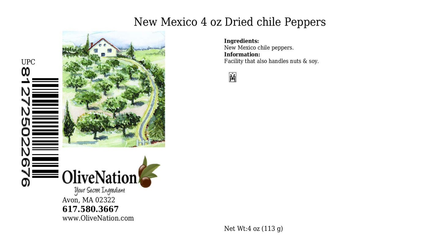 Olivenation New Mexico Dried Whole Chile Peppers - 4 Oz.