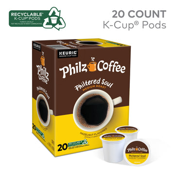 Philz Coffee Philtered Soul K-Cup Pod Coffee, Single Serve Keurig K-Cup Pods, Medium Roast Coffee, 20 count