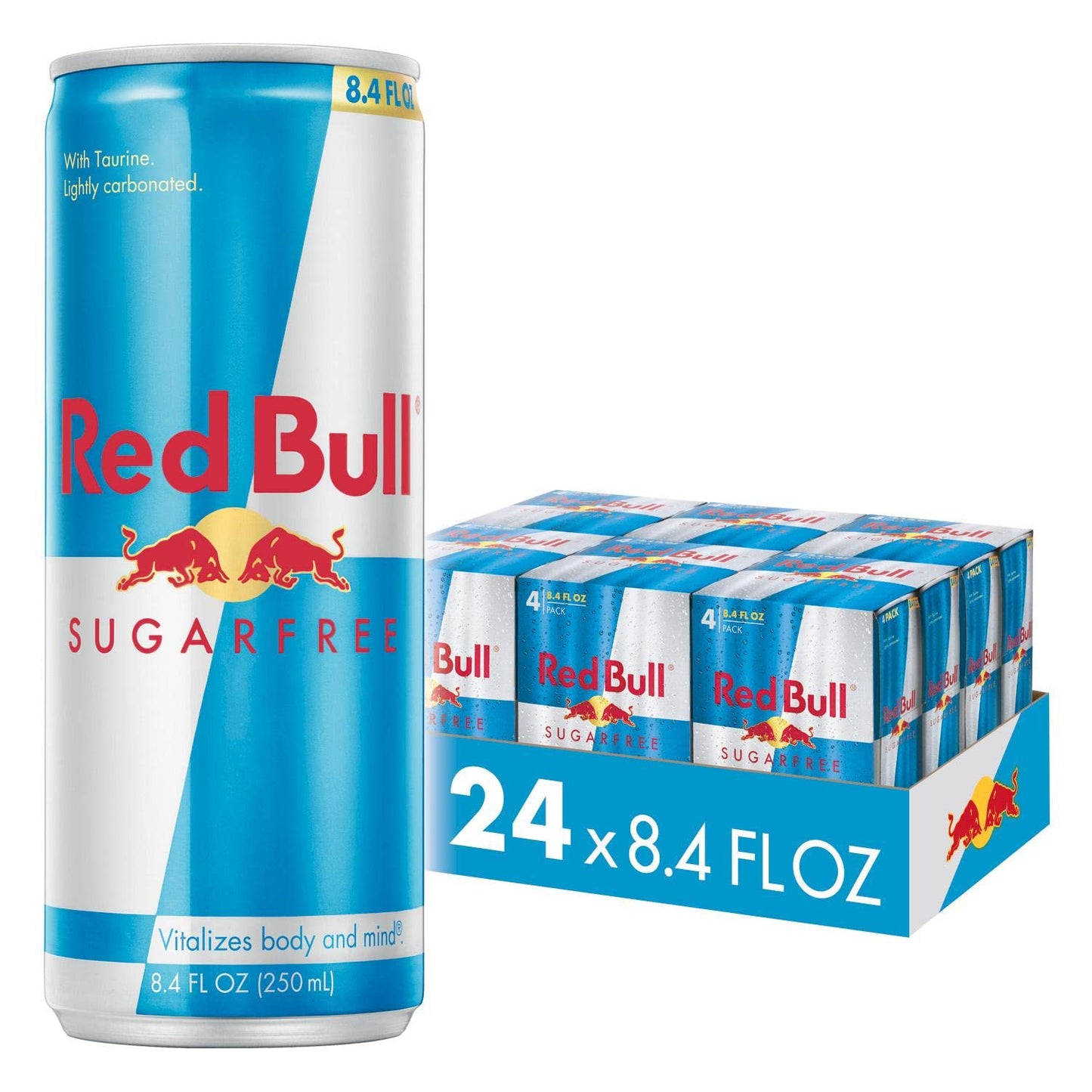 Red Bull Sugar Free Energy Drink, 8.4 Fl Oz, 24 Cans (6 Packs of 4), Model RB2860