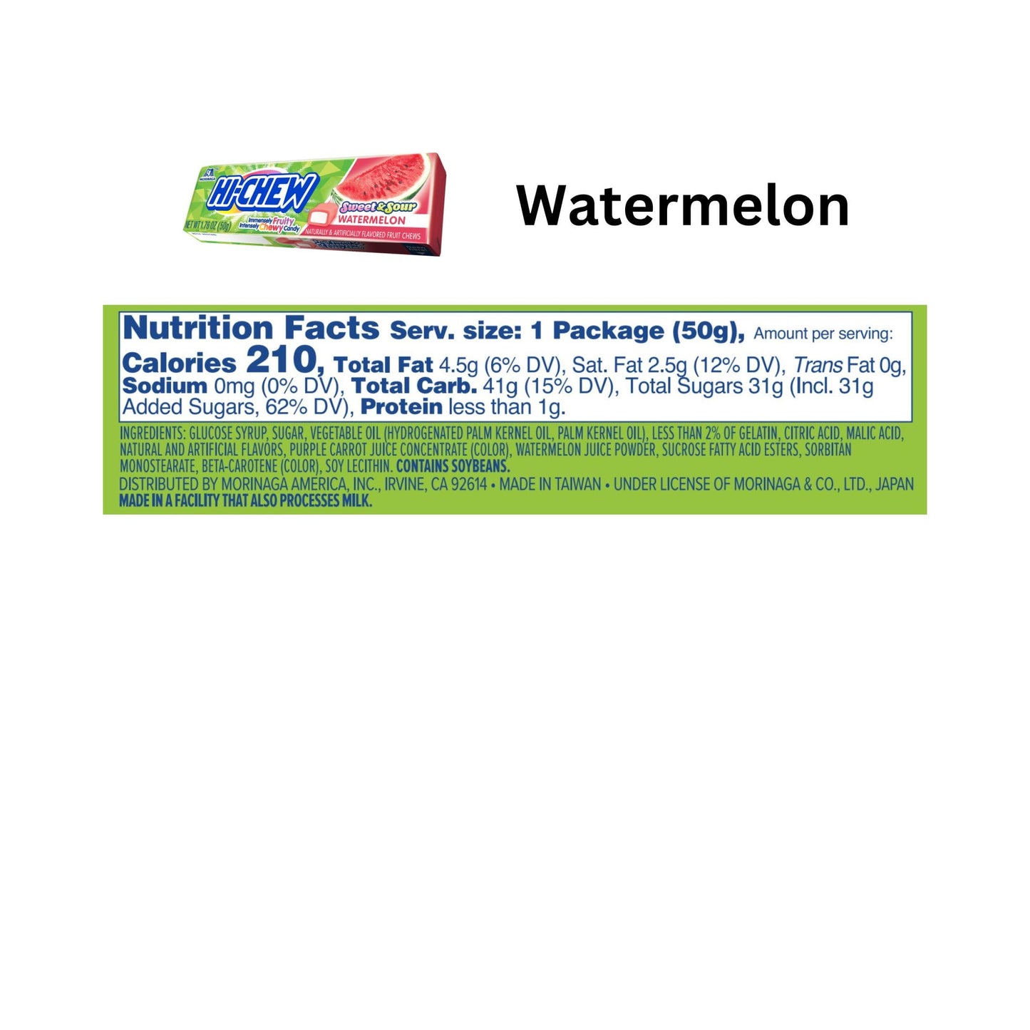 Hi-Chew Variety - Box Of 15 Sticks, 1.76Oz Ea | Unique Fun Soft & Chewy Taffy Candy | Immensely Juicy Exotic Fruit Flavors | Strawberry Green Apple Grape Mango Sweet & Sour Watermelon