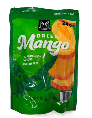 Member'S Dried Mangos, All Natural, Premium Quality, No Artificial Colors, Gluten Free (Resealable Bag) (24 Ounce) (2 Packs)