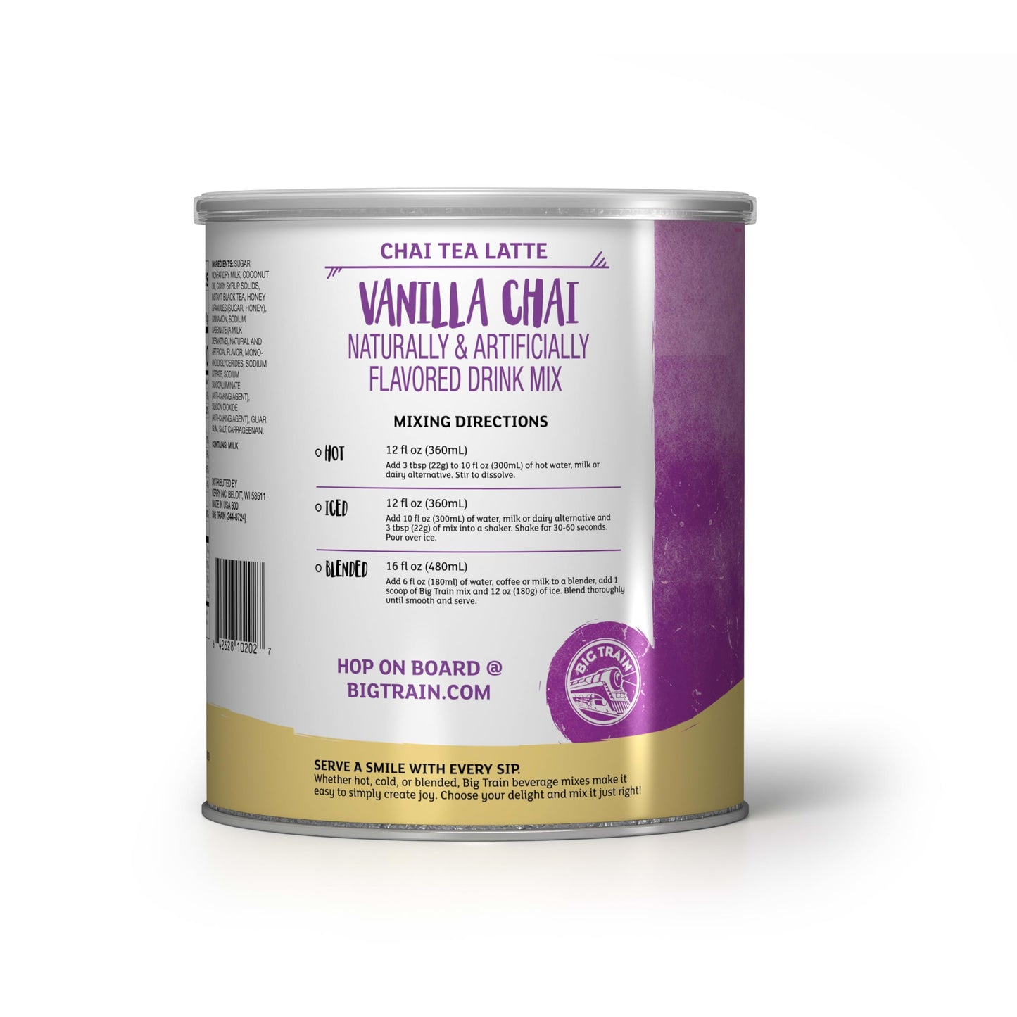 Big Train Vanilla Chai Tea Latte Beverage Mix, 30.4 Ounce, Pack of 1, Model 20627058