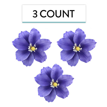Global Sugar Art Clematis Sugar Cake Flowers, Light Purple, 3 Count by Chef Alan Tetreault