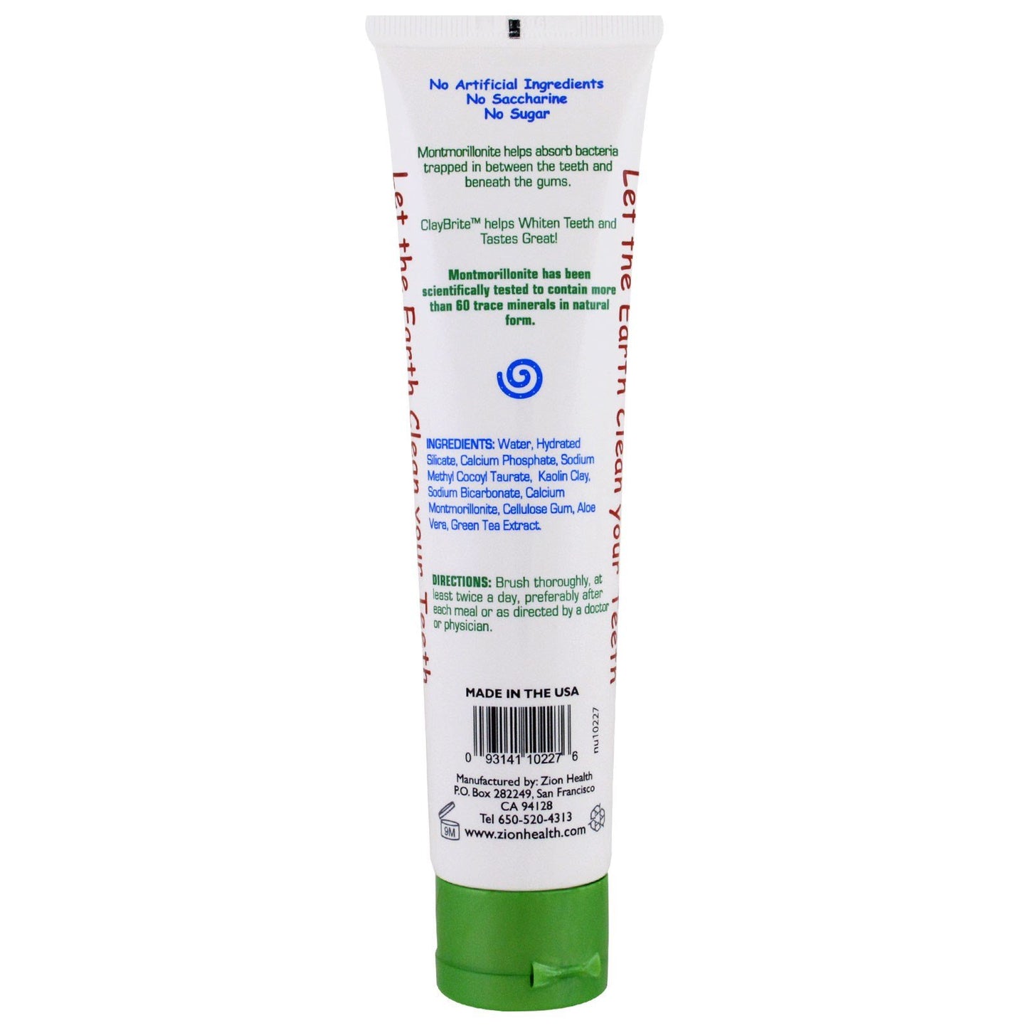 Claybrite Natural Toothpaste For Sensitive Gums & Teeth - Non-Fluoride